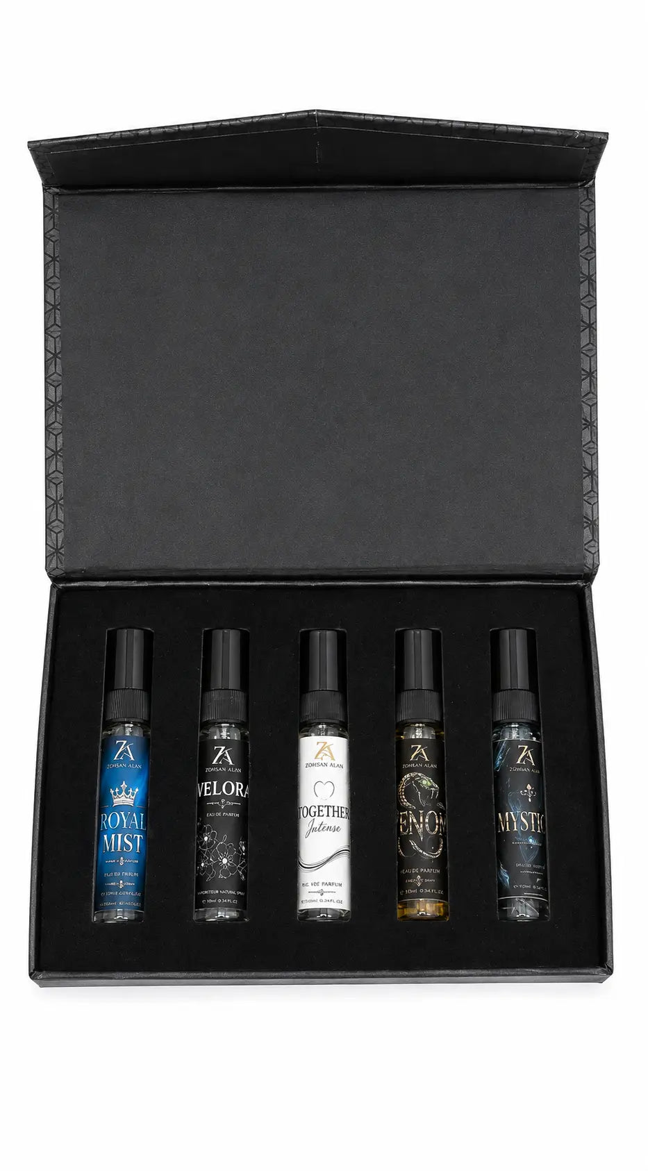 Perfume Tester Box Pakistan – 5 Signature Scents by ZOHSAN ALAN | Try Before You Buy
